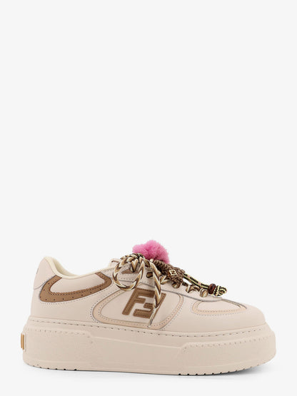 Fendi Match leather platform sneakers with charms thumbnail