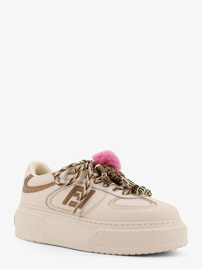Fendi Match leather platform sneakers with charms thumbnail