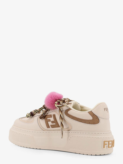 Fendi Match leather platform sneakers with charms thumbnail