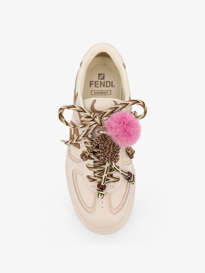Fendi Match leather platform sneakers with charms thumbnail