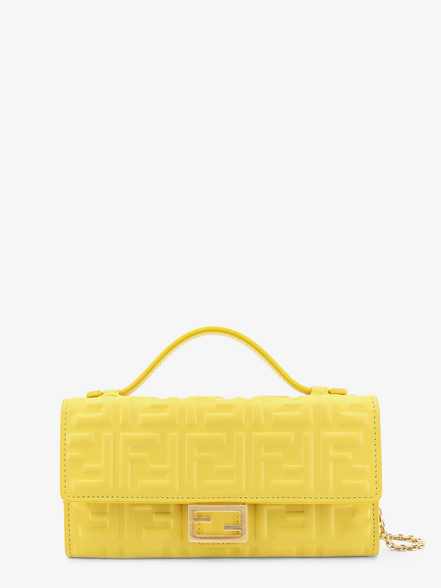 Continental with Chain Baguette crossbody bag with embossed FF