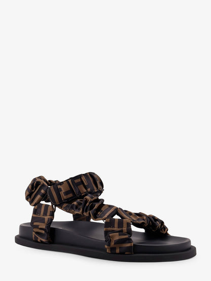 Feel sandals in elastic satin with FF motif thumbnail