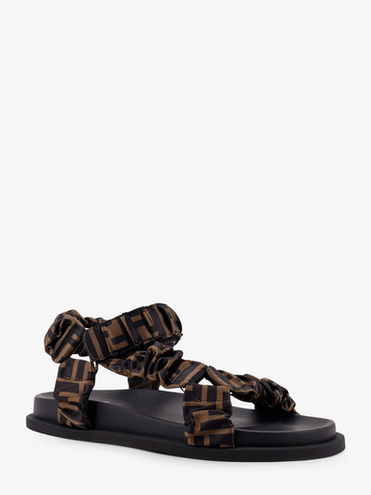 Feel sandals in elastic satin with FF motif thumbnail