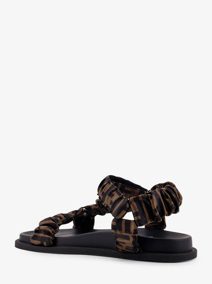 Feel sandals in elastic satin with FF motif thumbnail