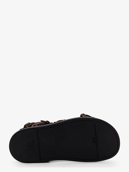 Feel sandals in elastic satin with FF motif thumbnail