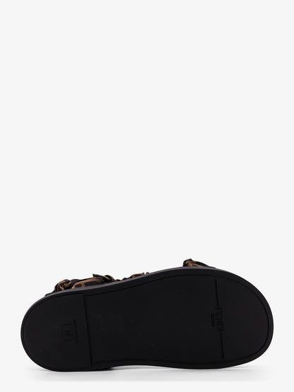 Feel sandals in elastic satin with FF motif thumbnail