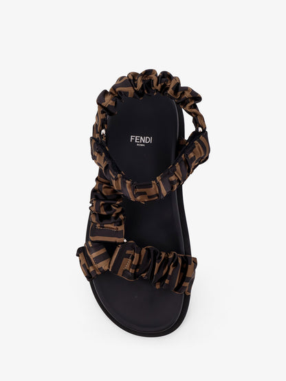 Feel sandals in elastic satin with FF motif thumbnail