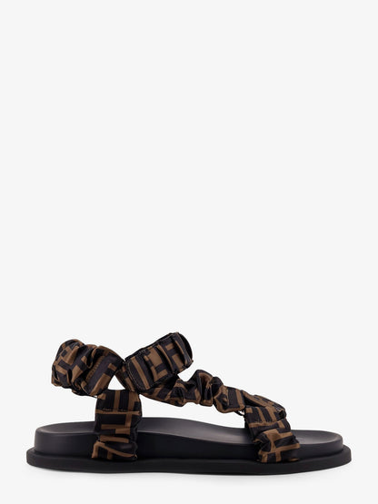 Feel sandals in elastic satin with FF motif thumbnail
