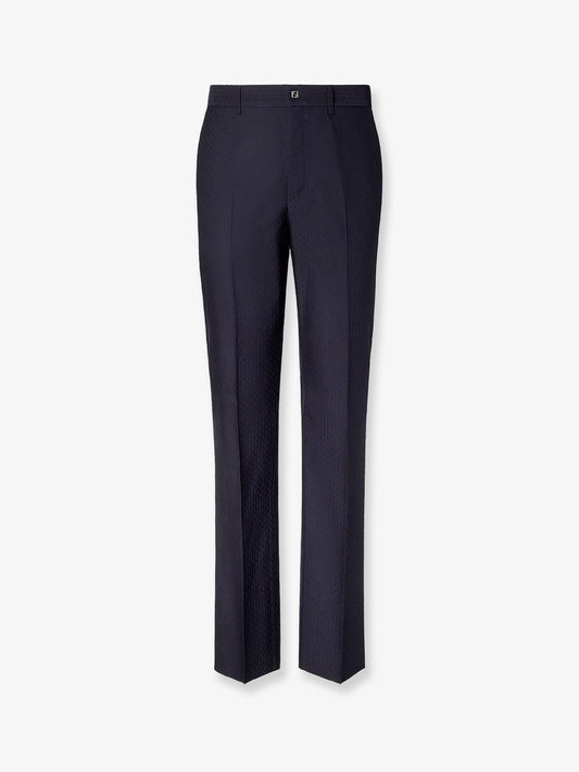 Trousers Wool Tonal Stitching