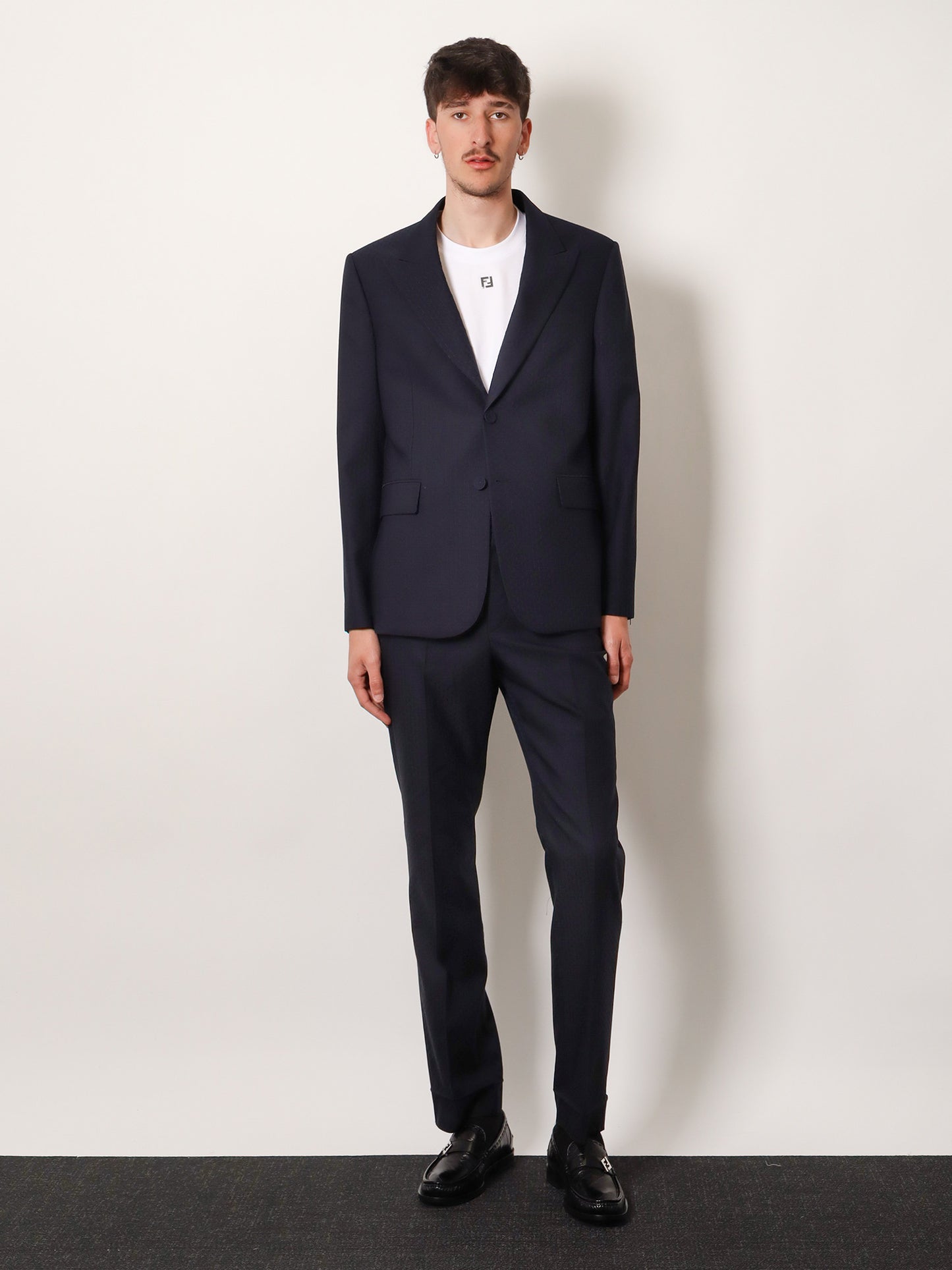 Trousers Wool Tonal Stitching