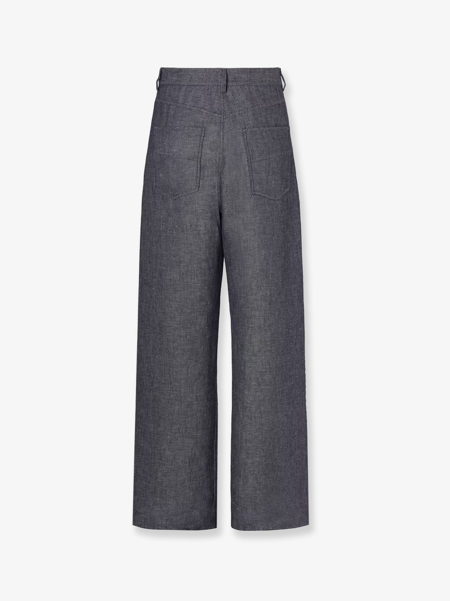 Jeans Relaxed in lino, cotone e seta
