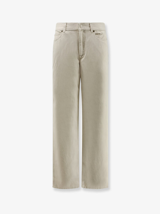 Beige denim trousers