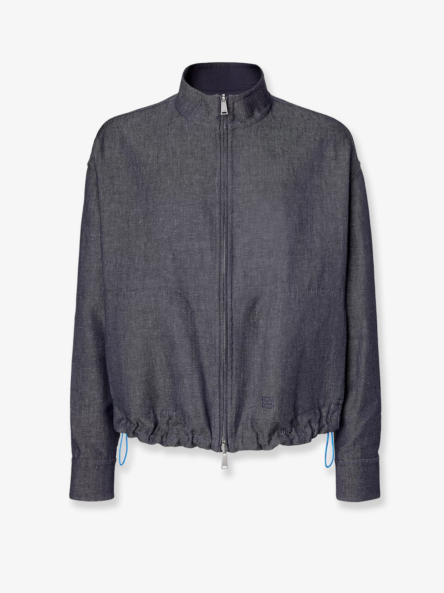 Reversible denim jacket with embroidered FF logo