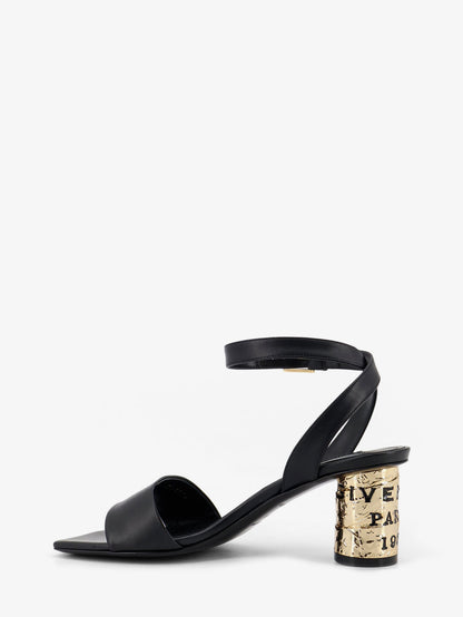 Tape leather heeled sandals thumbnail