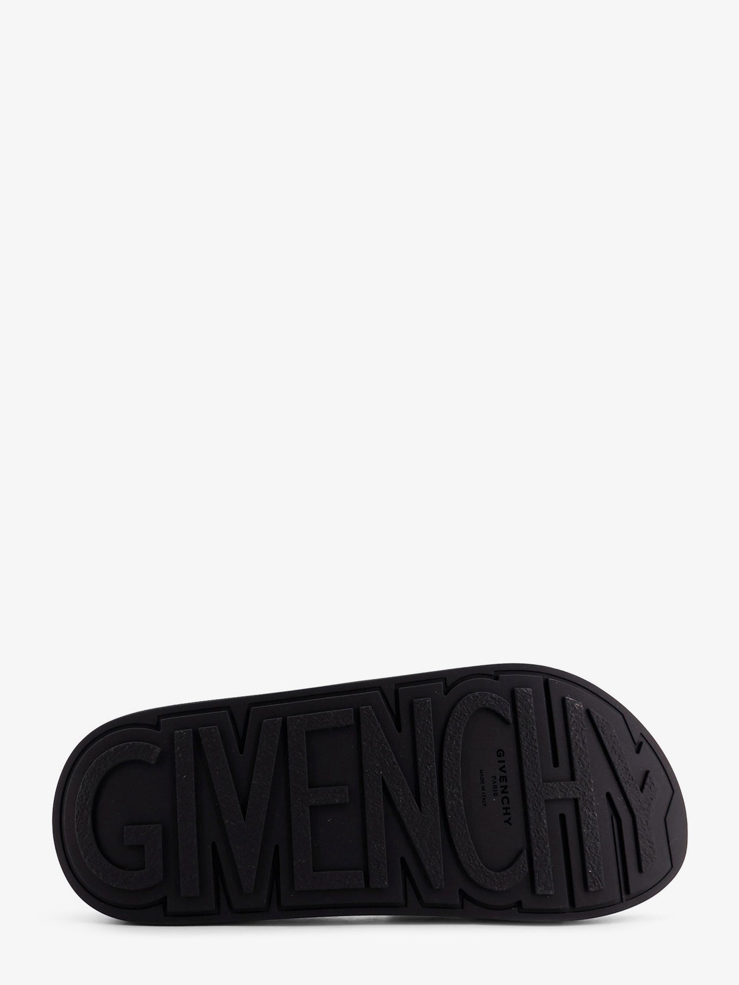 Rubber slide with logo lettering patch