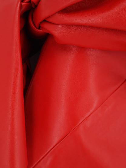 Leather bustier dress with bow detail thumbnail