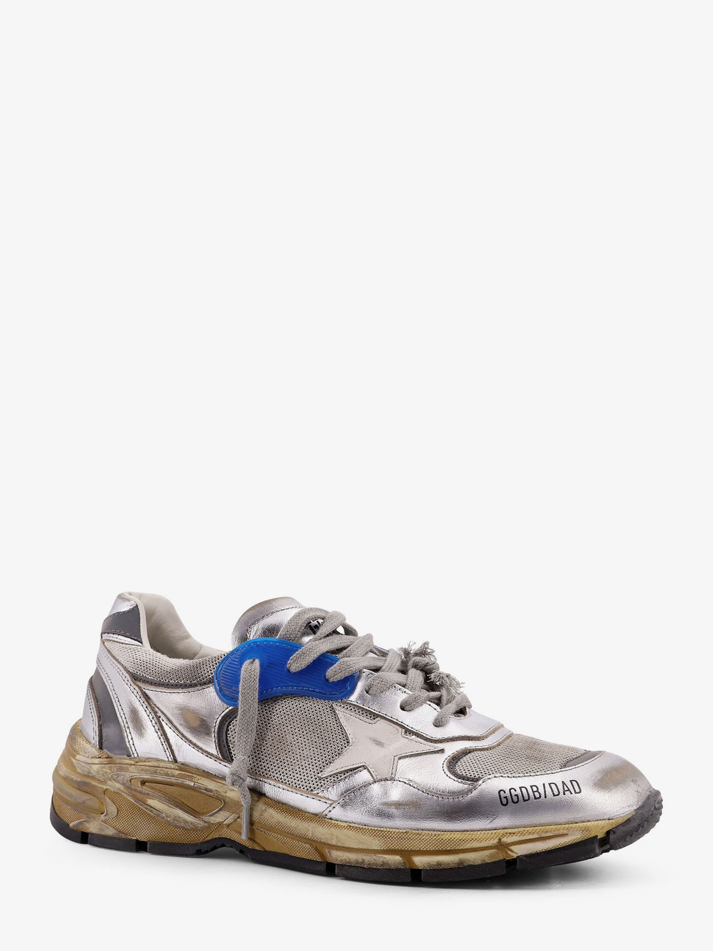Mesh and leather sneakers with side logo