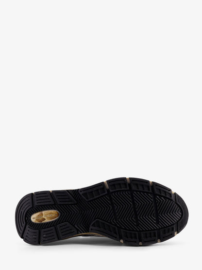 Mesh and leather sneakers with side logo thumbnail