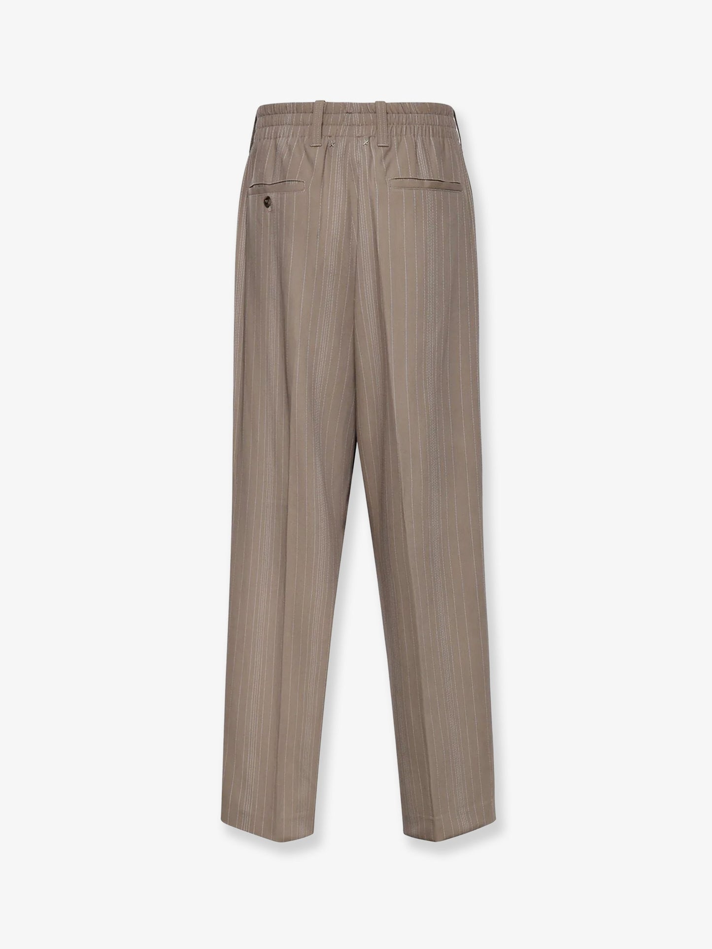 Wool blend trousers with pinstripe pattern