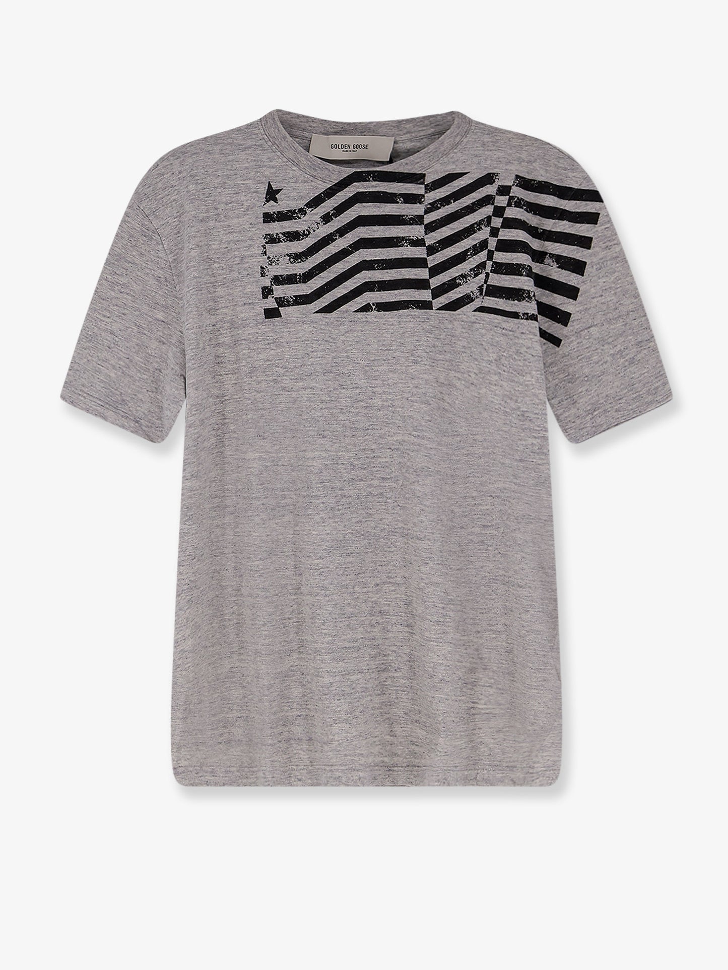 T-shirt in cotone con stampa Flag frontale