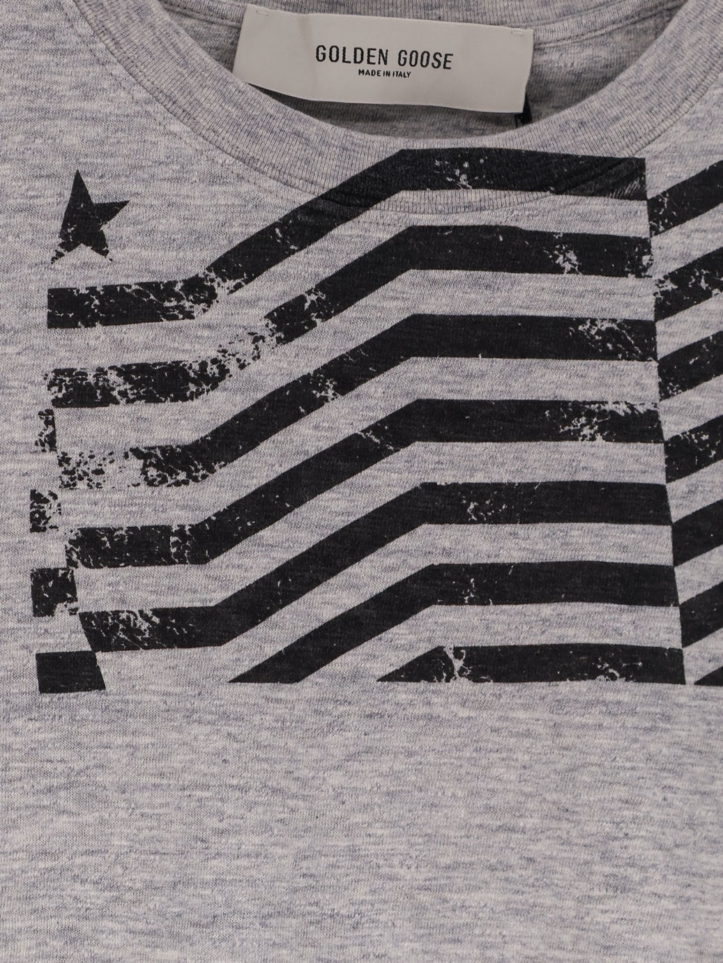 T-shirt in cotone con stampa Flag frontale