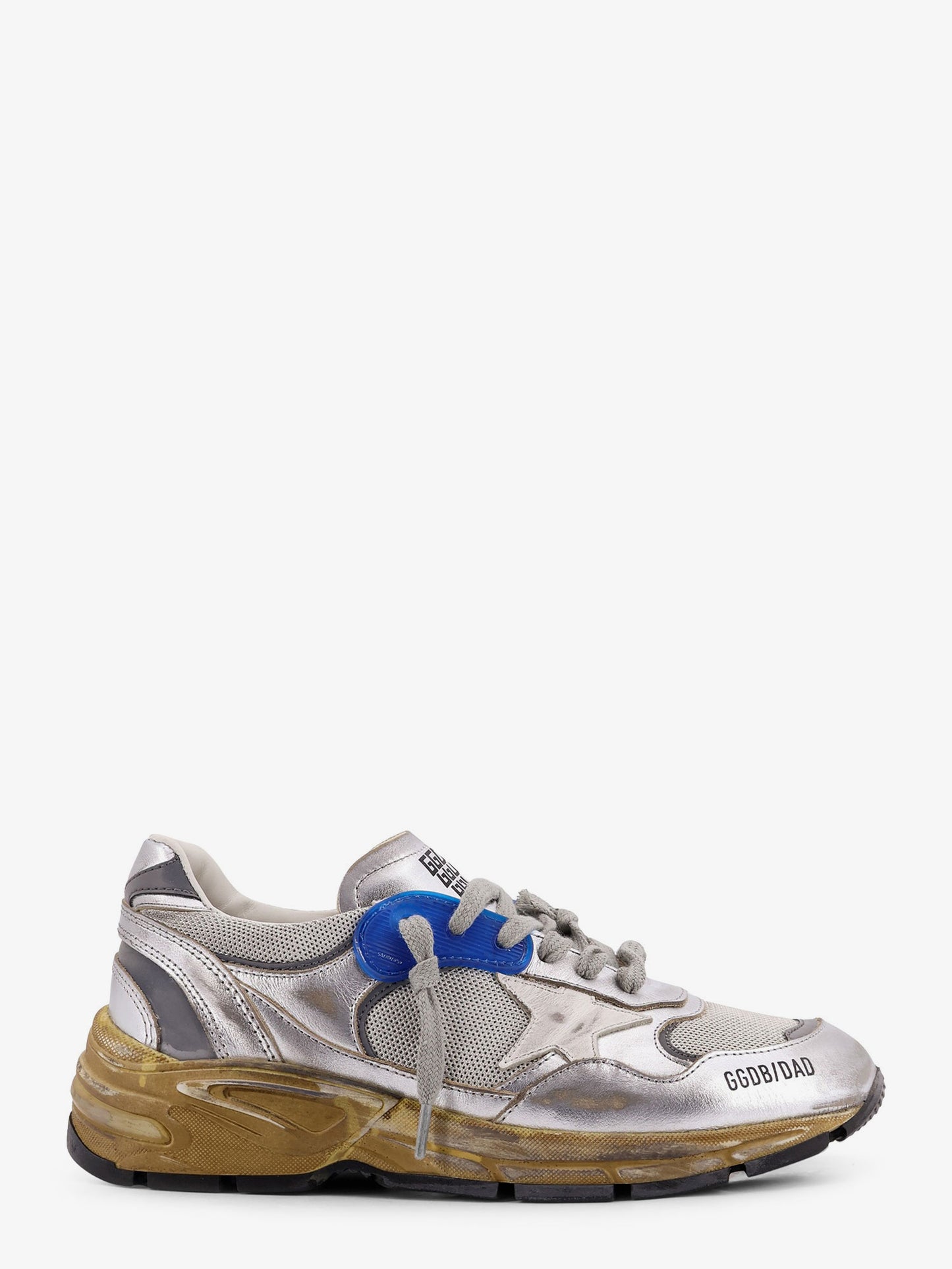 Sneakers Running Dad in mesh e pelle con logo laterale