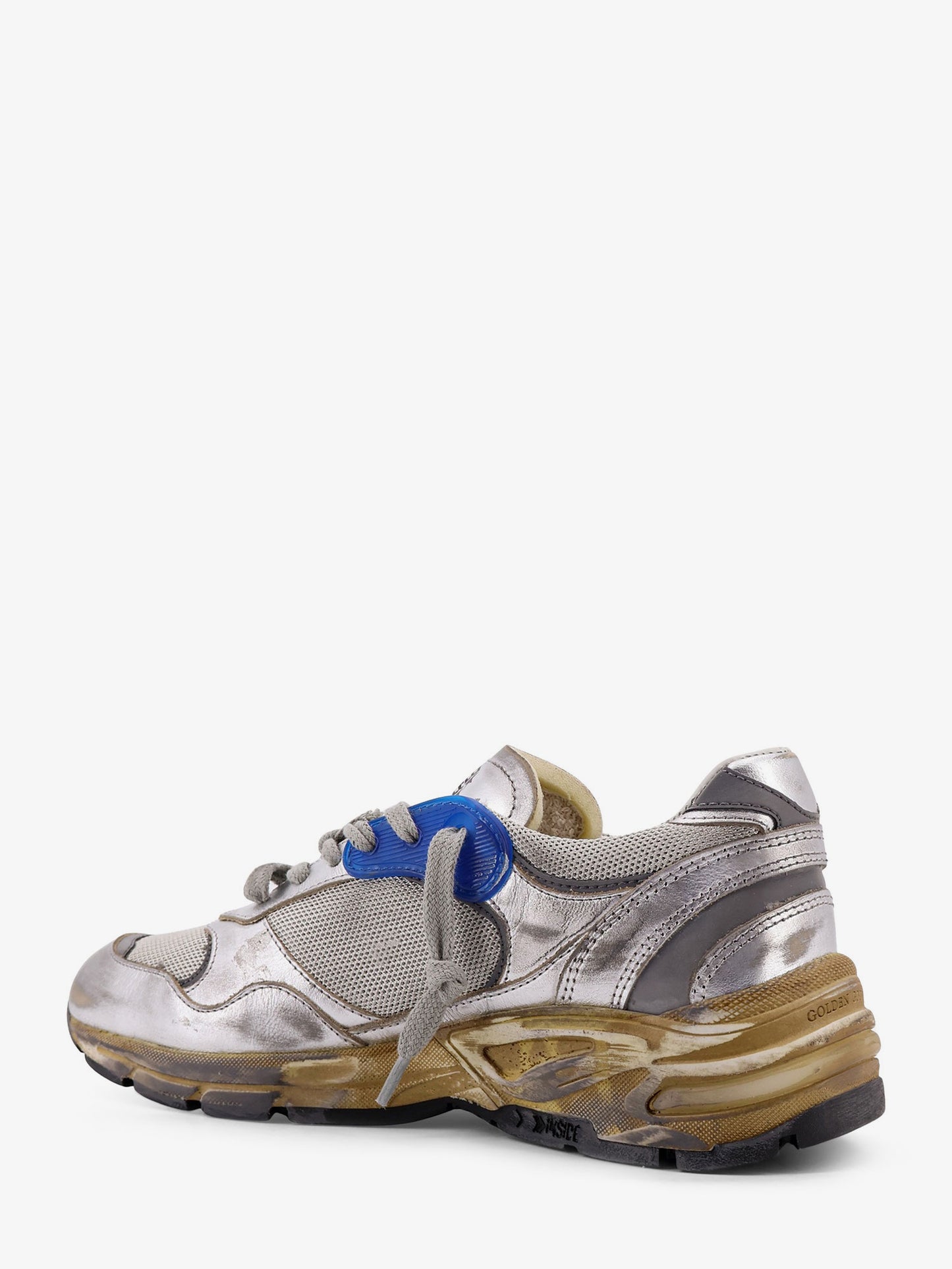 Sneakers Running Dad in mesh e pelle con logo laterale