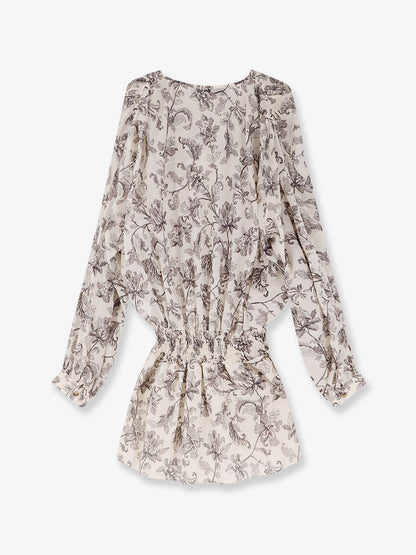 Short cotton dress with floral pattern thumbnail