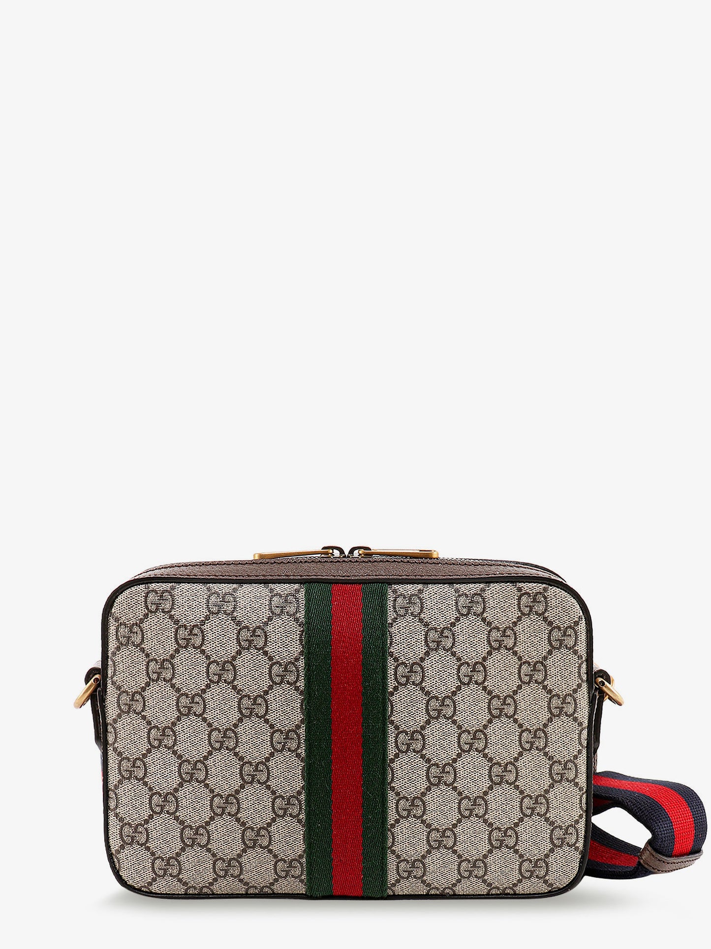 Ophidia GG Supreme Fabric and leather crossbody bag