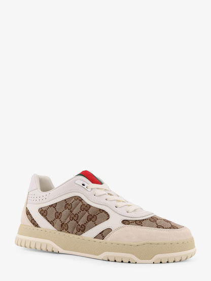Leather and suede Low-top Re-Web sneakers with GG Supreme fabric inserts thumbnail