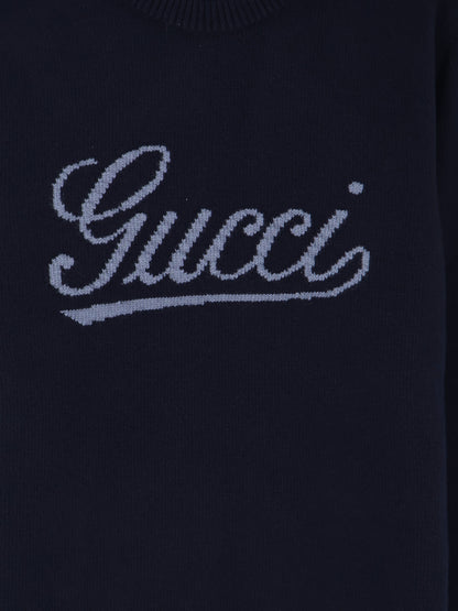Wool sweater with frontal embroidered logo thumbnail