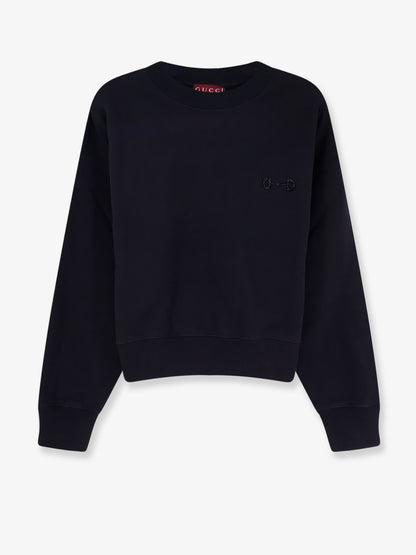 Cotton sweatshirt with beaded Horsebit detail thumbnail