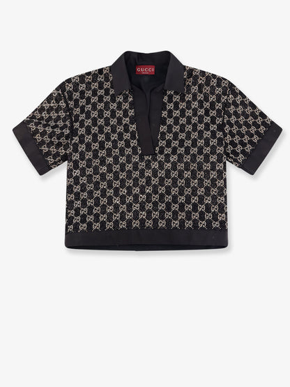 Lightweight lamé wool tweed top thumbnail