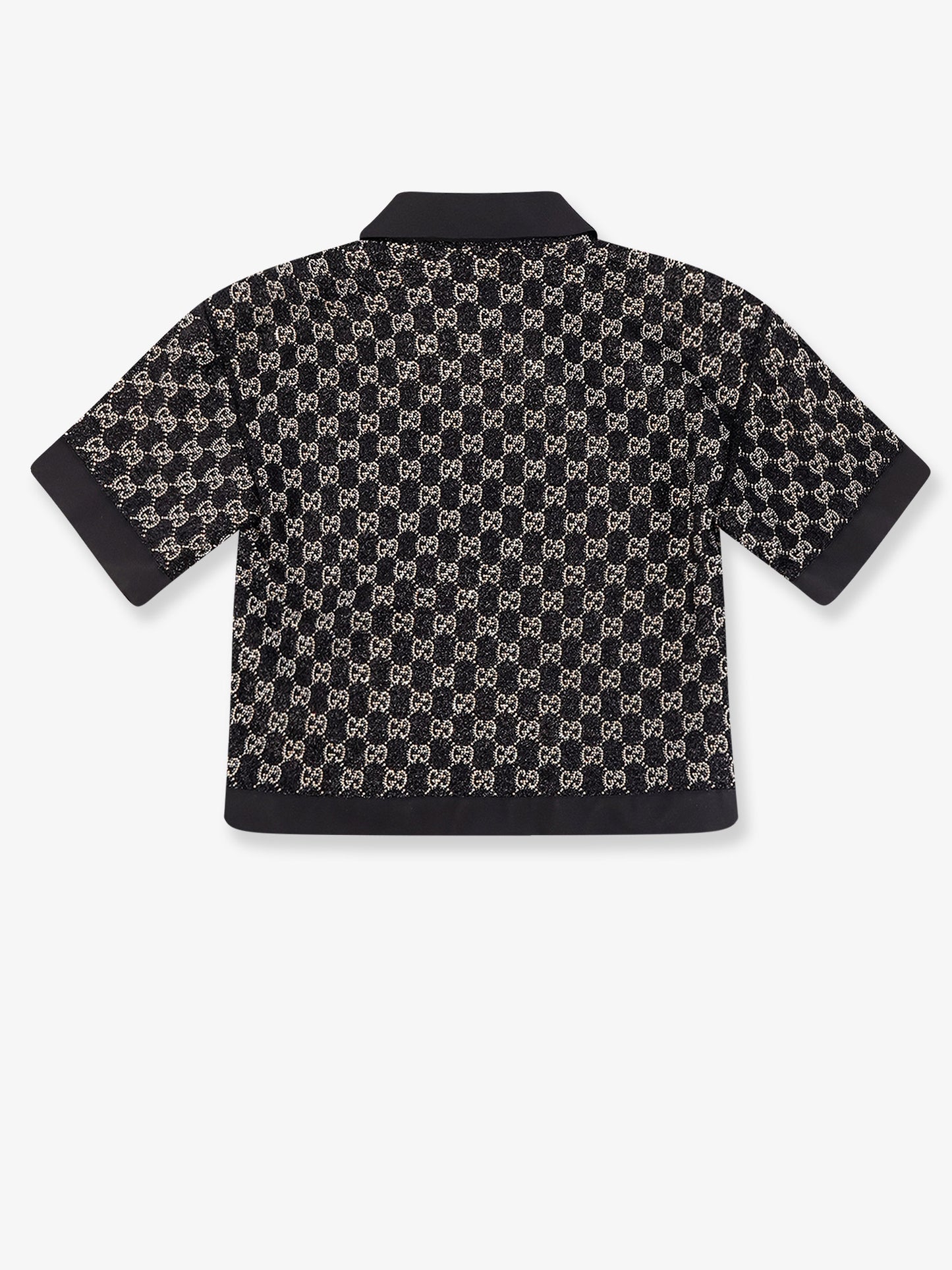 Lightweight lamé wool tweed top