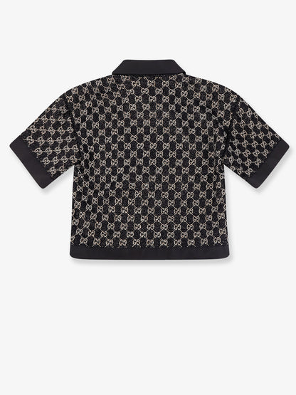 Lightweight lamé wool tweed top thumbnail