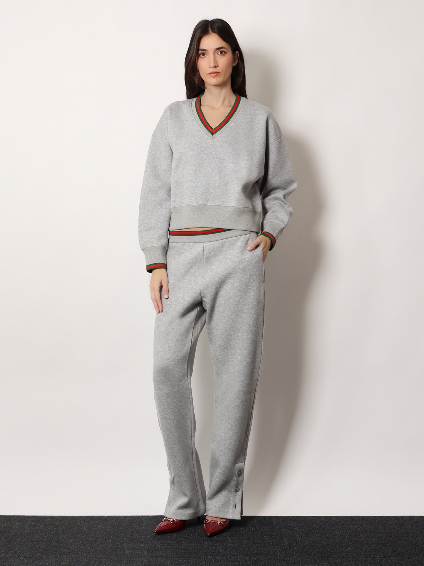 Cotton sweatshirt with Web detail