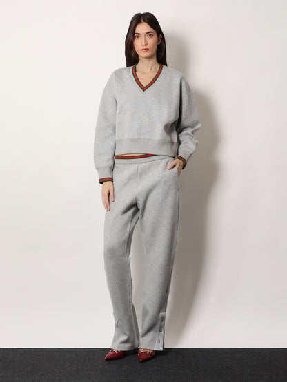 Cotton sweatshirt with Web detail thumbnail