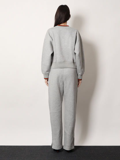 Cotton sweatshirt with Web detail thumbnail