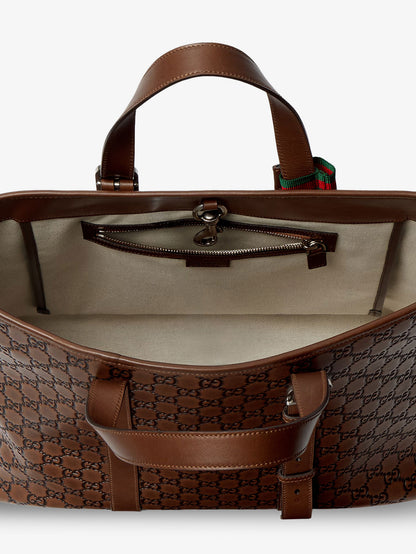 GG Emblem leather shopping bag thumbnail