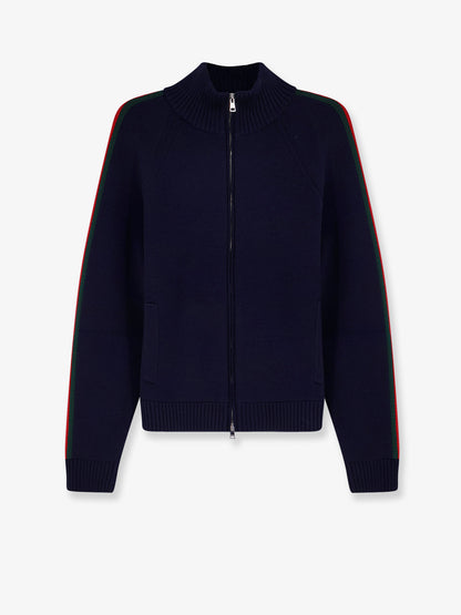 Wool cardigan with Web detail thumbnail