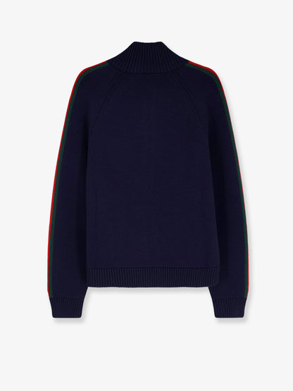 Wool cardigan with Web detail thumbnail