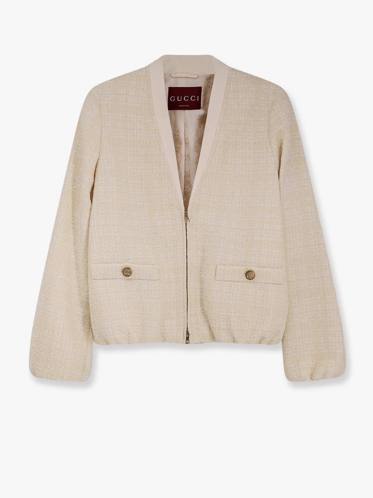 Checked cotton tweed jacket