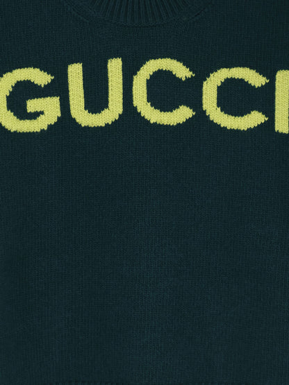 Wool sweater with frontal logo embroidery thumbnail