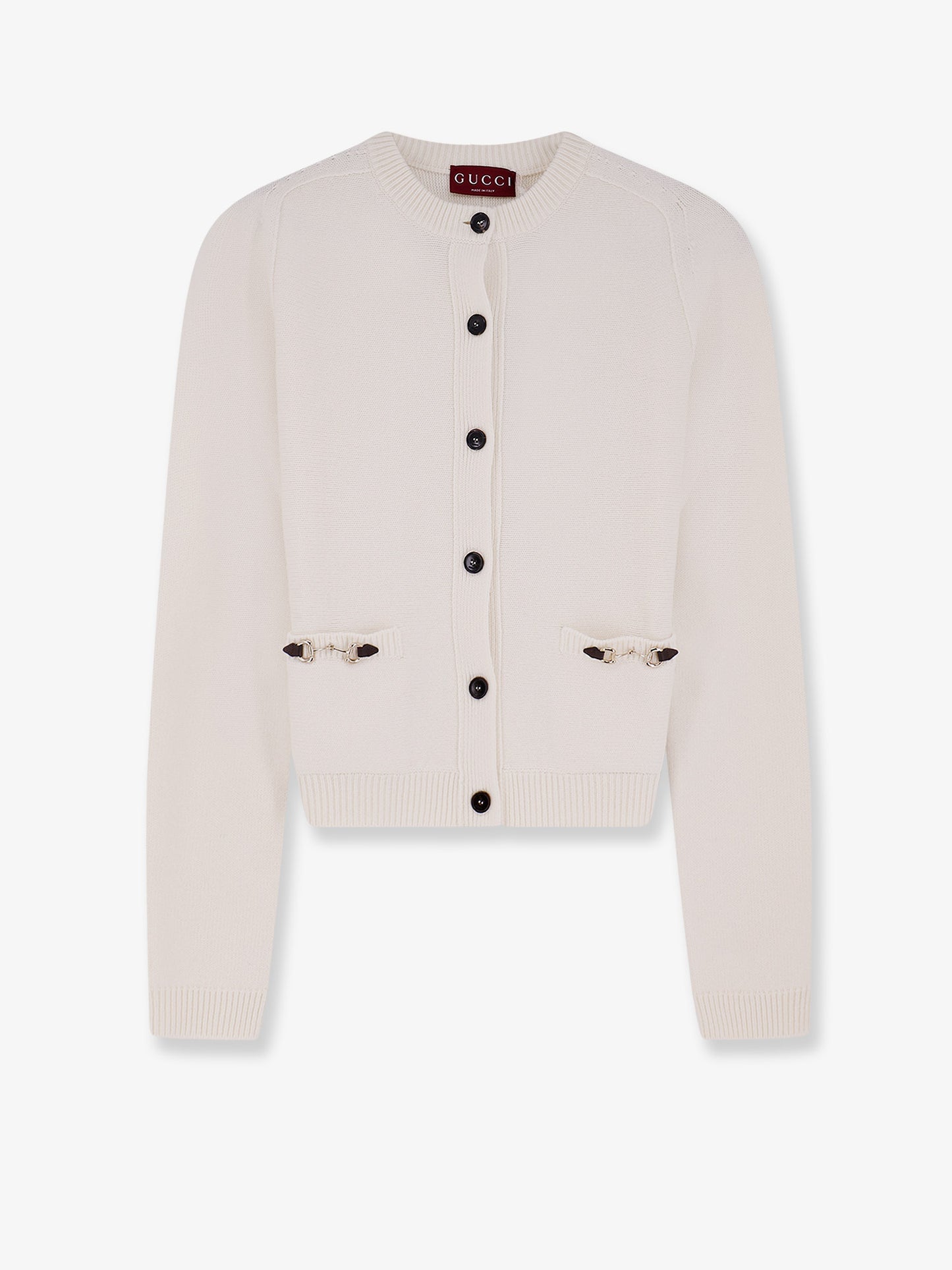 Wool and cashmere cardigan with metal Horsebit