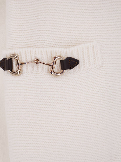 Wool and cashmere cardigan with metal Horsebit thumbnail
