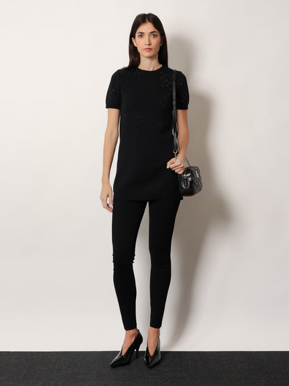 Short wool dress with GG crystals thumbnail