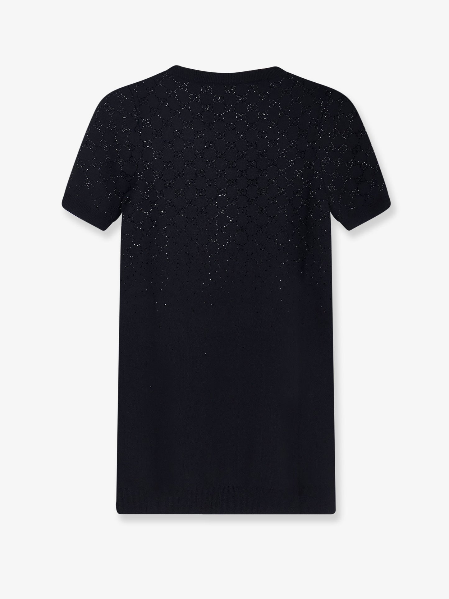 Short wool dress with GG crystals