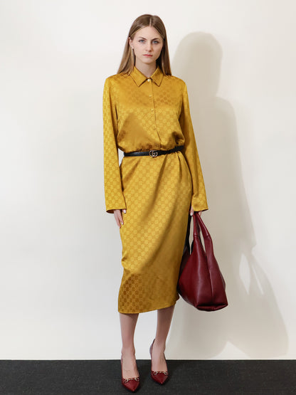 GG satin Chemisier Dress thumbnail