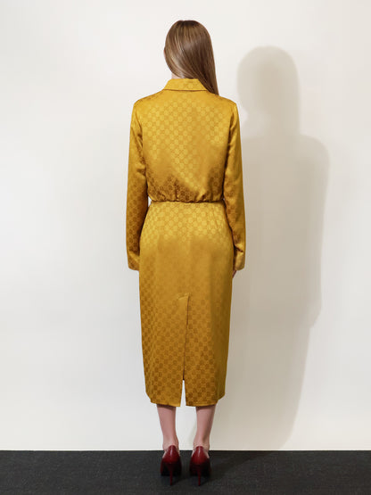 GG satin Chemisier Dress thumbnail