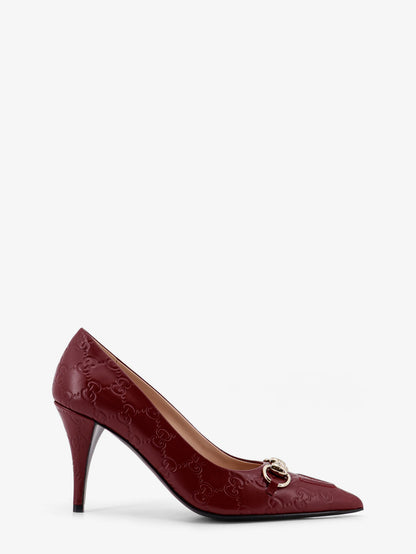 Gucci Rosso Ancora GG leather décolleté thumbnail